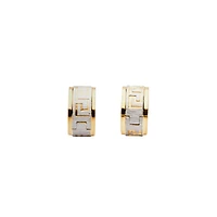 Gold Greek Huggie Earrings
