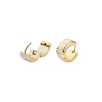 Gold Greek Huggie Earrings
