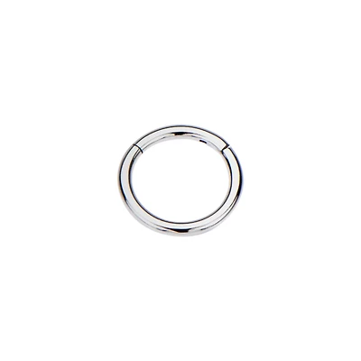 Silvertone Hinged Hoop Earring