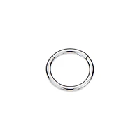 Silvertone Hinged Hoop Earring