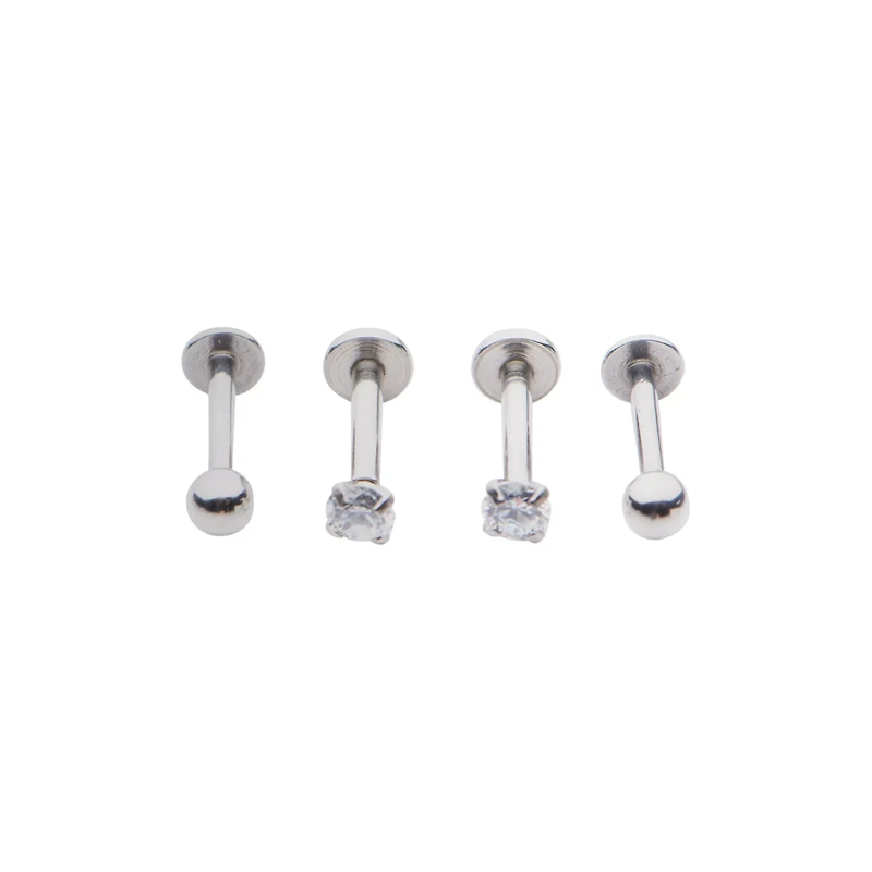 Multi-Pack CZ Labret Lip Rings Pack