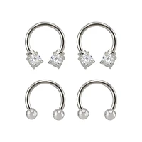 Multi-Pack CZ Horseshoe Rings - 2 Pair