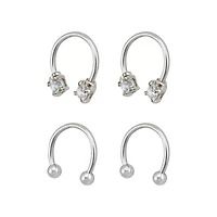 Multi-Pack CZ Horseshoe Rings - 2 Pair