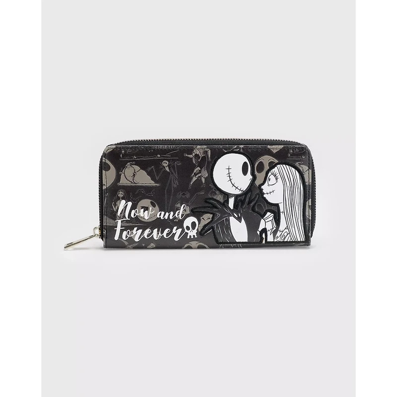 Now and Forever Jack Skellington and Sally Zip Wallet - The Nightmare Before Christmas