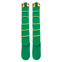 Rasta Lace-Up Over The Knee Socks