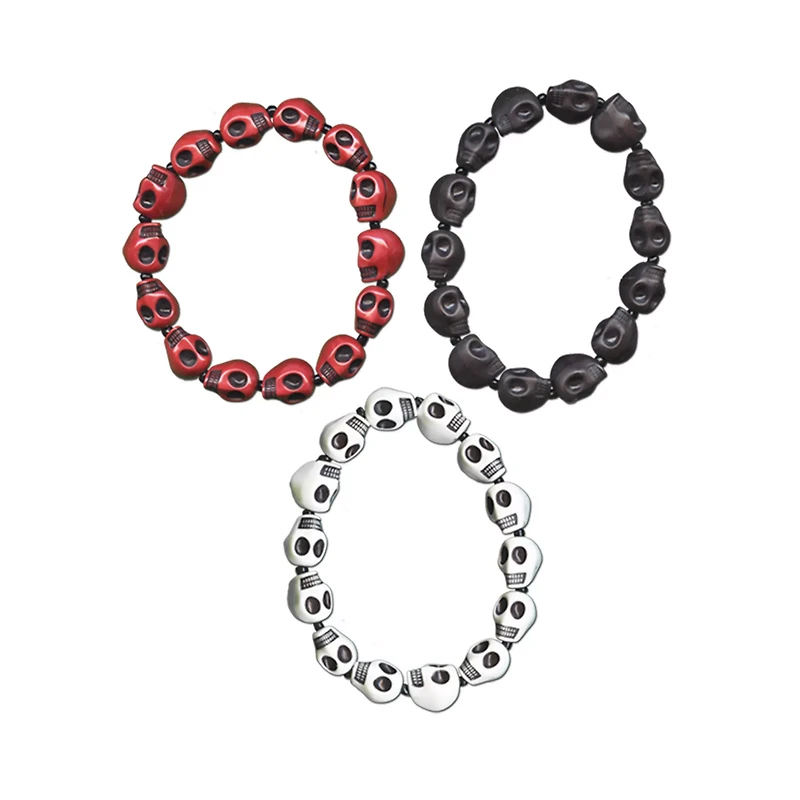 Multi-Pack Skull Bracelets - 3 Pack