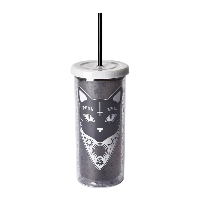Purr Evil Cat Cup With Straw - 20 oz.