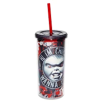Hi I'm Chucky Cup With Straw - 20 oz.