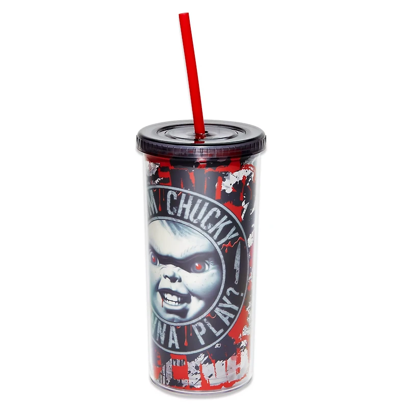 Hi I'm Chucky Cup With Straw - 20 oz.
