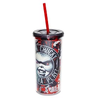 Hi I'm Chucky Cup With Straw - 20 oz.