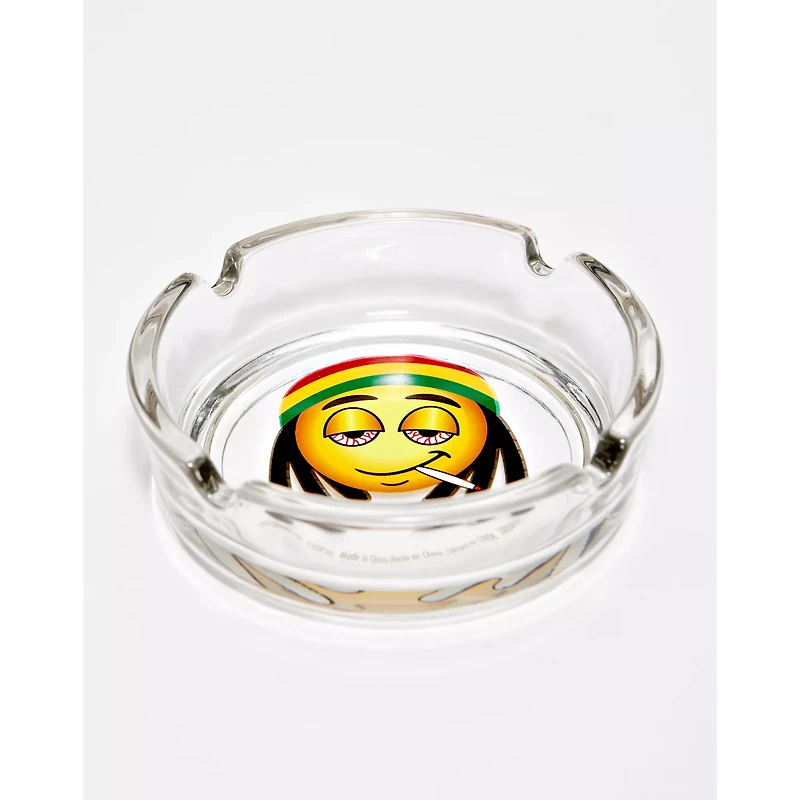 Rasta Leaf Emoji Stash Jar and Ashtray Set