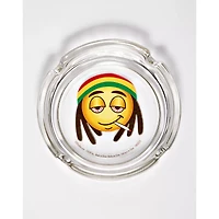 Rasta Leaf Emoji Stash Jar and Ashtray Set