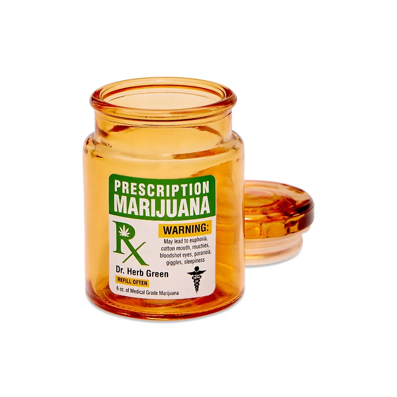 Prescription Marijuana Stash Jar and Ashtray Set