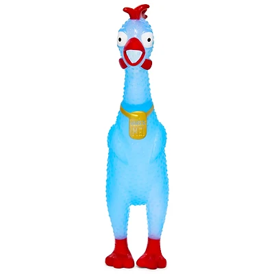 Blue Squeeze Plastic Chicken