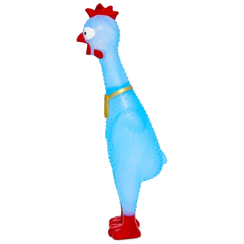 Blue Squeeze Plastic Chicken