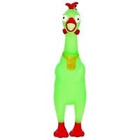 Neon Green Squeeze Plastic Chicken