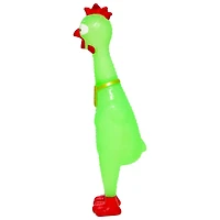 Neon Green Squeeze Plastic Chicken