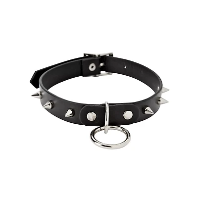 Ring Spiked Choker Necklace