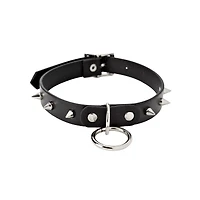 Ring Spiked Choker Necklace