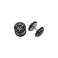 Glow In The Dark Leaf Fake Plugs - 16 Gauge