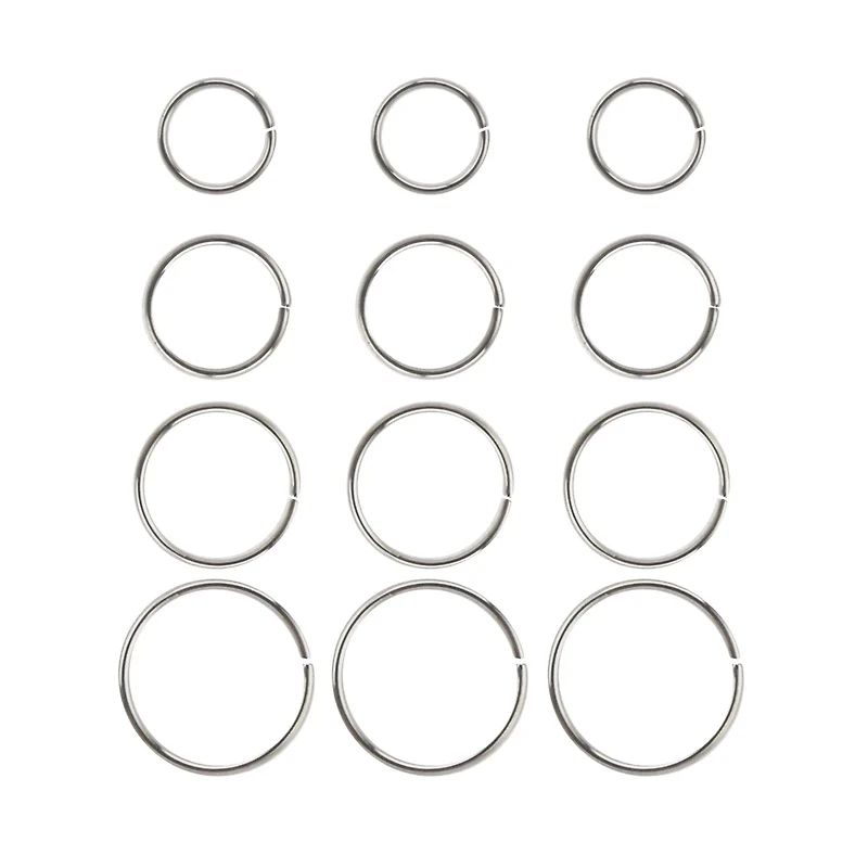 Multi-Pack Hoop Nose Rings - 12 Pack