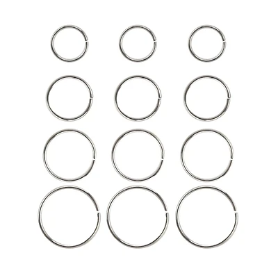Multi-Pack Hoop Nose Rings - 12 Pack