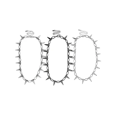 Spiked Choker Necklace Set