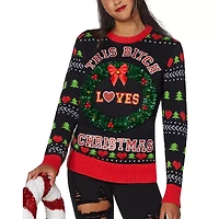 Light-Up This Bitch Loves Christmas Ugly Sweater