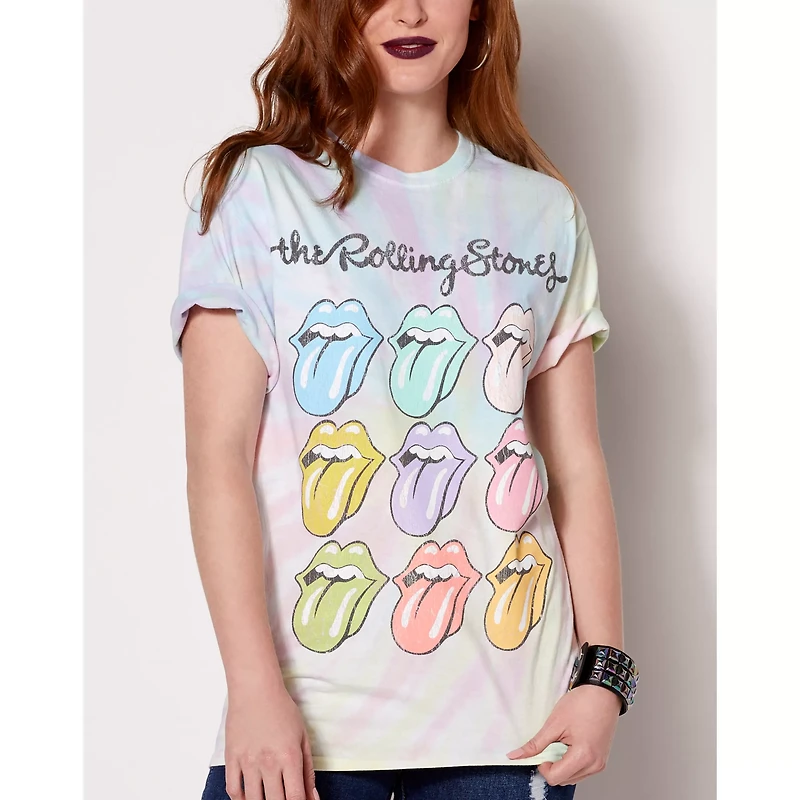 Tie Dye Pastel The Rolling Stones T Shirt