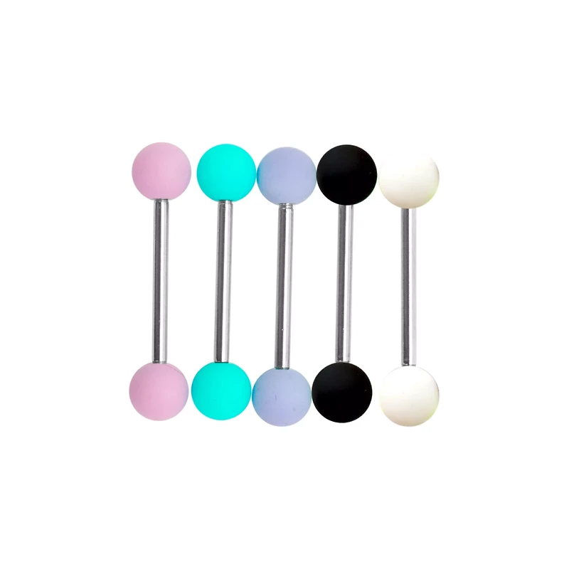 Multi-Pack Pastel Matte Barbells 5 Pack - 14 Gauge