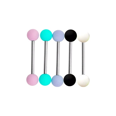 Multi-Pack Pastel Matte Barbells 5 Pack - 14 Gauge