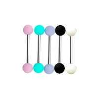Multi-Pack Pastel Matte Barbells 5 Pack - 14 Gauge