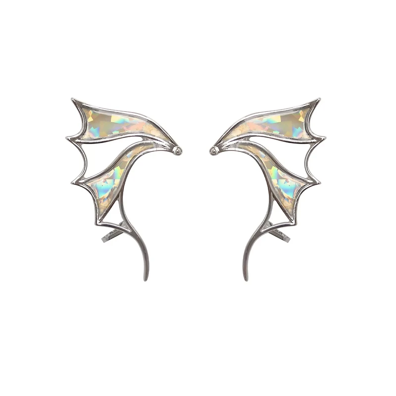 Silvertone Holographic Ear Cuff