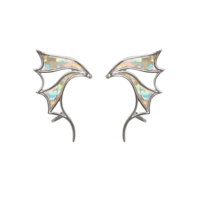 Silvertone Holographic Ear Cuff