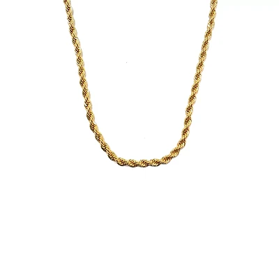 Goldtone Rope Chain Necklace