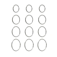 Multi-Pack Hoop Nose Rings - 12 Pack
