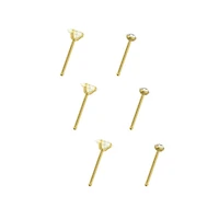 CZ Stud Nose Rings - 6 Pack