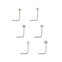 Multi-Pack CZ L-Bend Nose Rings