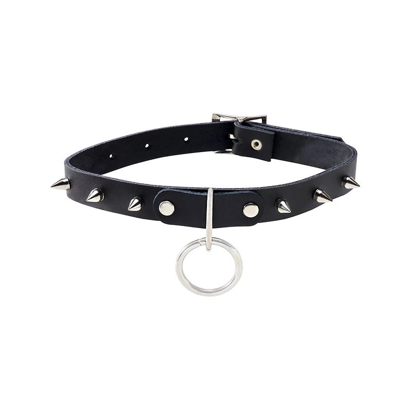 Ring Spiked Choker Necklace