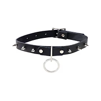 Ring Spiked Choker Necklace