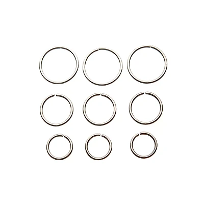 Multi-Pack Seamless Cartilage Hoops - 9 Pack