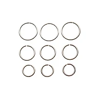 Multi-Pack Seamless Cartilage Hoops - 9 Pack