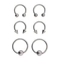 Silvertone Horseshoe - 3 Pair