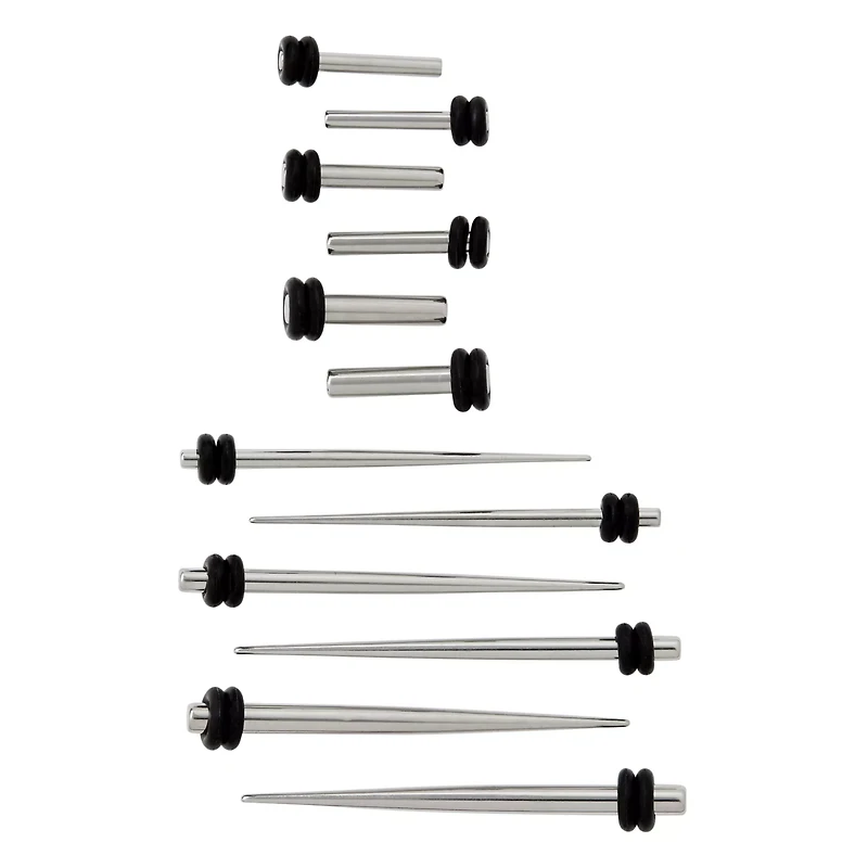 Multi-Pack Silverplated Tapers and Plugs 6 Pair - 10-14 Gauge