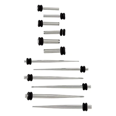 Multi-Pack Silverplated Tapers and Plugs 6 Pair - 10-14 Gauge