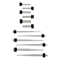Multi-Pack Silverplated Tapers and Plugs 6 Pair - 10-14 Gauge