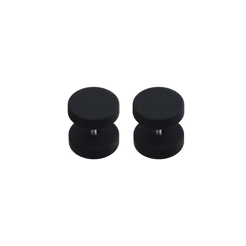 Matte Black Fake Plugs - 18 Gauge