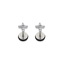 CZ Cross Fake Plugs - 18 Gauge