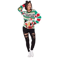 Light-Up Ho Holy Shit I Need a Beer Ugly Christmas Sweater