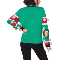 Light-Up Ho Holy Shit I Need a Beer Ugly Christmas Sweater